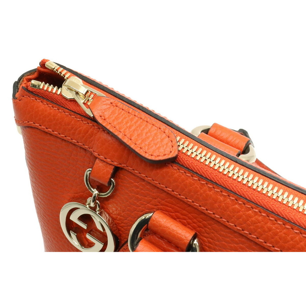 Gucci Orange G Leather Interlocking Crossbody 2wa… - image 8